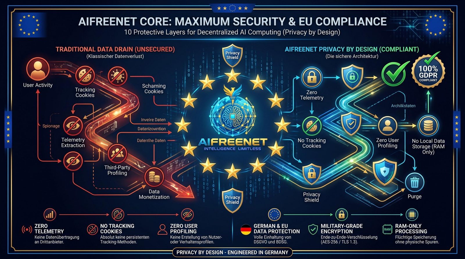 Grafik: Maximale Sicherheit & EU-Compliance